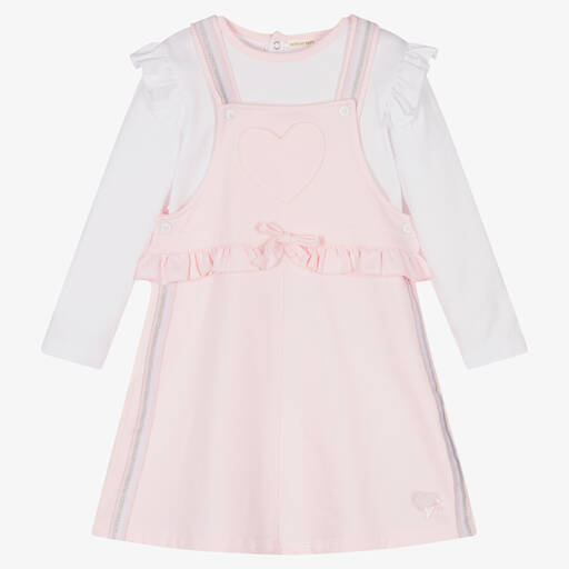 Mintini Baby-Girls Pink Cotton Dress Set | Childrensalon Outlet