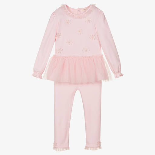 Mintini Baby-Girls Pink Dress & Leggings Set | Childrensalon Outlet
