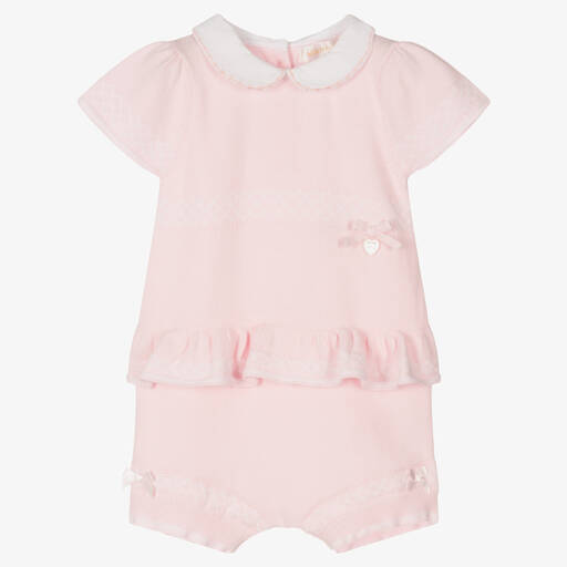 Mintini Baby-Girls Pink Knitted Shortie | Childrensalon Outlet