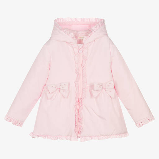 Mintini Baby-Girls Pink Padded Hooded Coat | Childrensalon Outlet