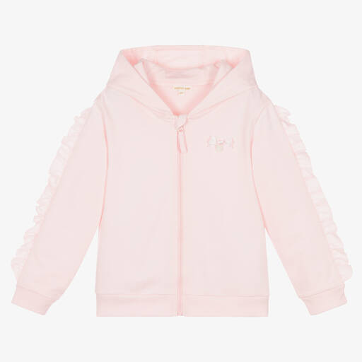 Mintini Baby-Girls Pink Zip-Up Hoodie | Childrensalon Outlet