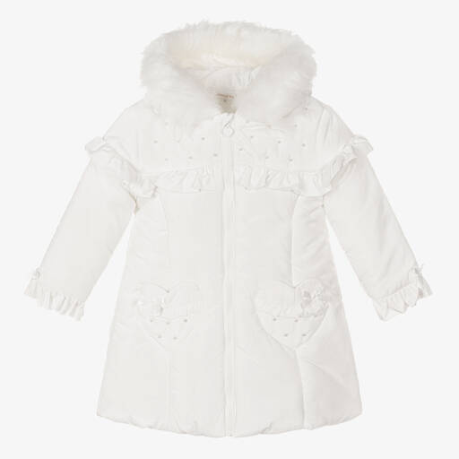 Mintini Baby-Girls White Padded Coat | Childrensalon Outlet
