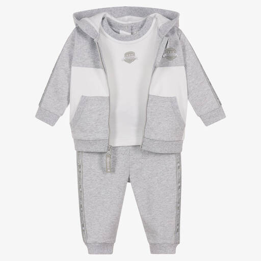 Mintini Baby-Grey 3 Piece Baby Tracksuit  | Childrensalon Outlet