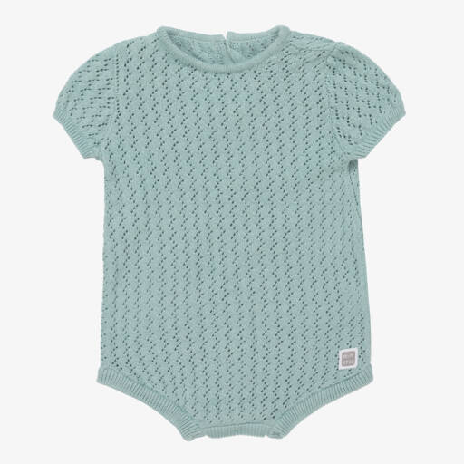 Minutus-Mint Knit Shortie Romper | Childrensalon Outlet