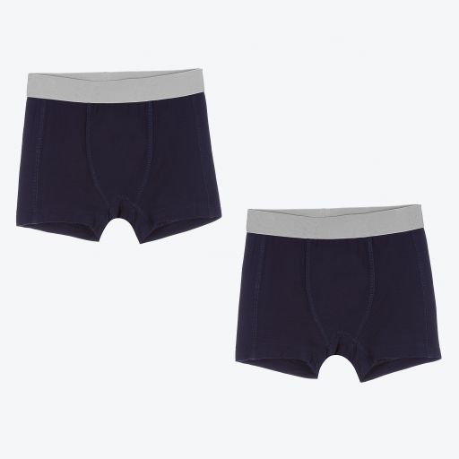 Minymo-Blue Boxer Shorts (2 Pack) | Childrensalon Outlet