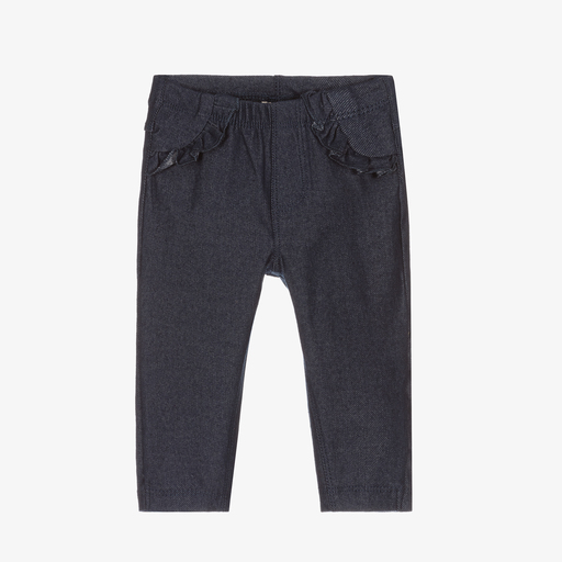 Minymo-Blue Denim-Look Baby Leggings | Childrensalon Outlet