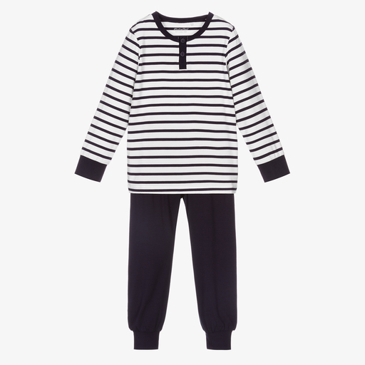 Minymo-Pyjama bleu/blanc Garçon | Childrensalon Outlet