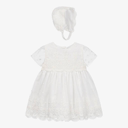Miranda-Baby Girls Ivory Tulle Dress Set | Childrensalon Outlet