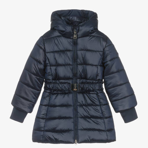 Miranda-Girls Navy Blue Puffer Coat | Childrensalon Outlet