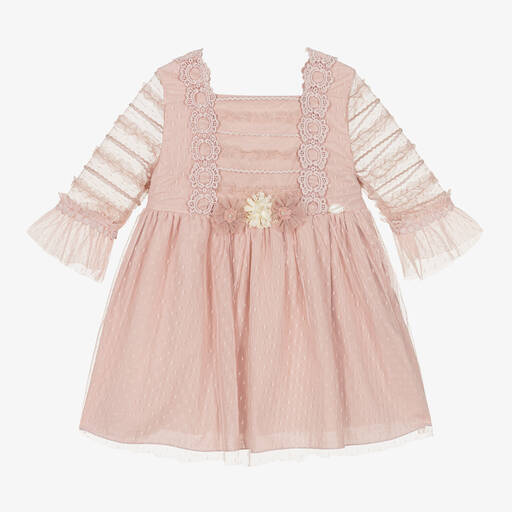 Miranda-Розовое платье с кружевом | Childrensalon Outlet