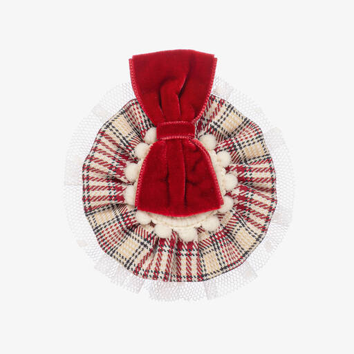 Miranda-Barrette rosette rouge fille (10 cm) | Childrensalon Outlet