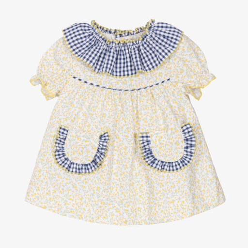 Miranda-Girls Sunshine Blossom Cotton Frock | Childrensalon Outlet