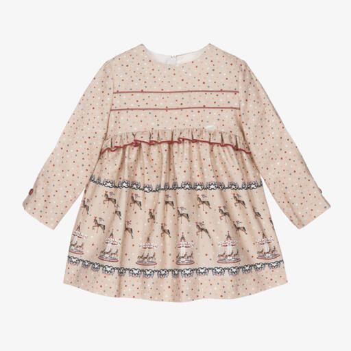 Miranda-Girls Twill Star Carousel Dress | Childrensalon Outlet