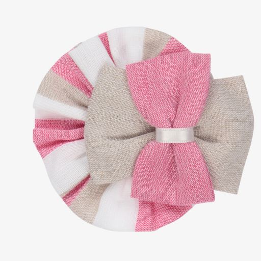 Miranda-Pink & Beige Hair Clip (10cm) | Childrensalon Outlet