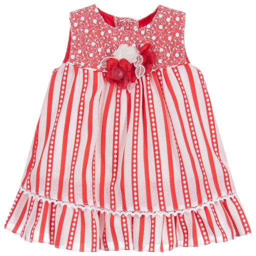 Miranda-Red & White Striped Dress | Childrensalon Outlet