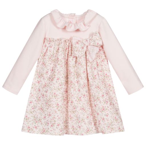 Miss Blumarine-Baby Girls Pink Floral Dress | Childrensalon Outlet