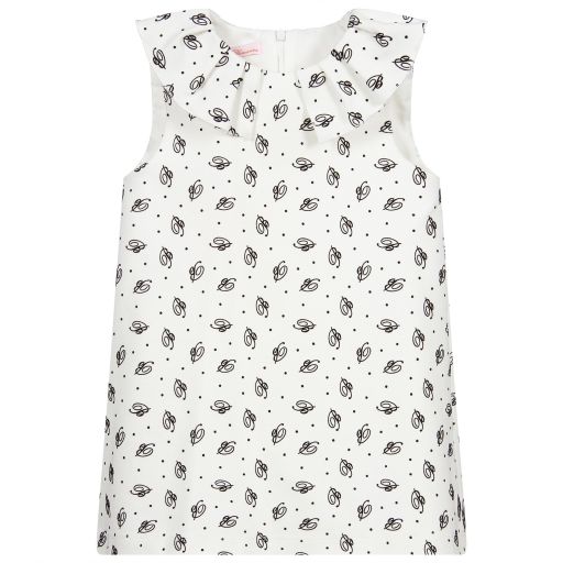 Miss Blumarine-Ivory Milano Jersey Dress | Childrensalon Outlet
