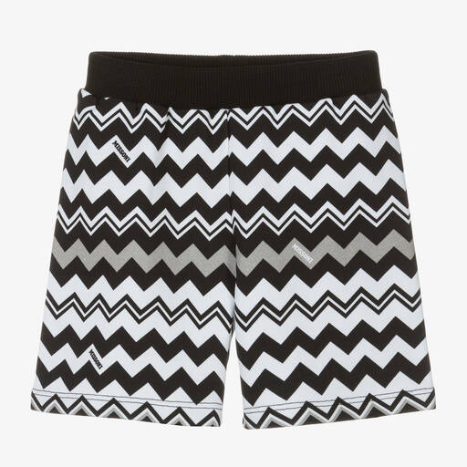 Missoni-Baby Boys Black Zigzag Organic Cotton Shorts | Childrensalon Outlet