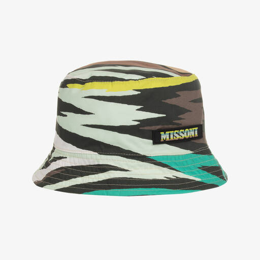 Missoni-Boys Green Cotton Zigzag Bucket Hat | Childrensalon Outlet