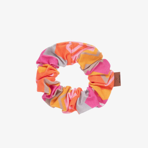 Missoni-ربطة شعر بطبعة زيغ زاغ لون زهري | Childrensalon Outlet