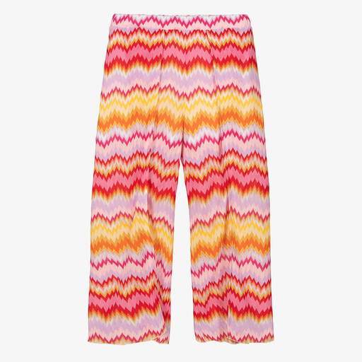 Missoni-Teen Girls Pink Cotton Knit Zigzag Trousers | Childrensalon Outlet