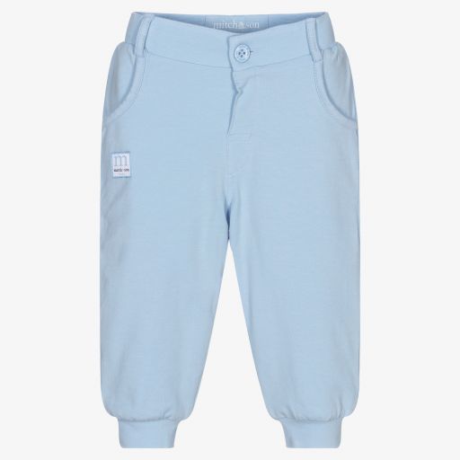 Mitch & Son-Baby Boys Blue Padded Joggers | Childrensalon Outlet