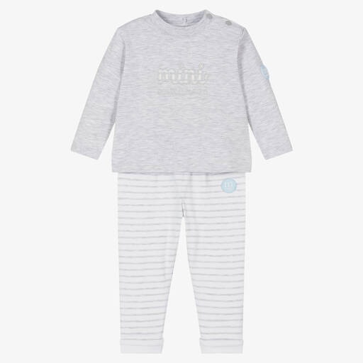 Mitch & Son-Baby Boys Grey Jersey Trouser Set | Childrensalon Outlet