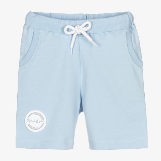 Mitch & Son-Boys Blue Cotton Shorts | Childrensalon Outlet