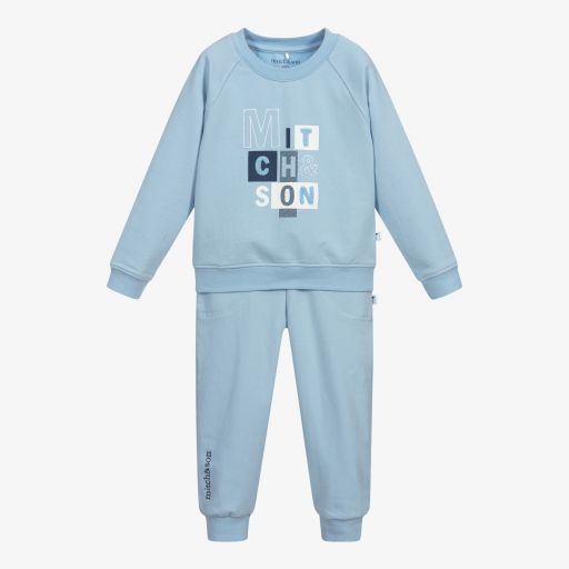 Mitch & Son-Голубой спортивный костюм из хлопка для мальчиков | Childrensalon Outlet