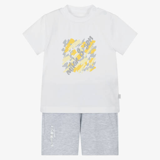 Mitch & Son-Boys Charcoal Cotton Knit Short Set | Childrensalon Outlet