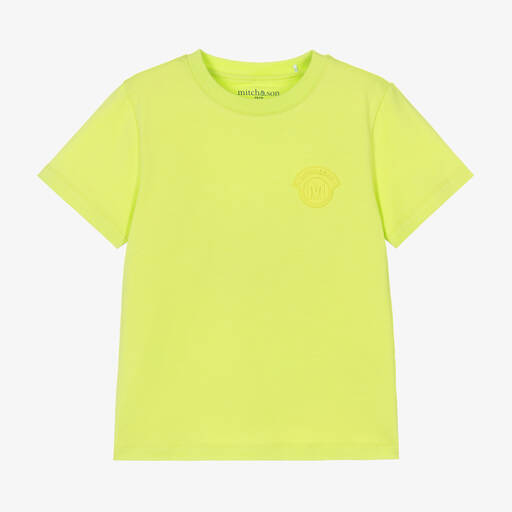 Mitch & Son-Boys Green Cotton T-Shirt | Childrensalon Outlet
