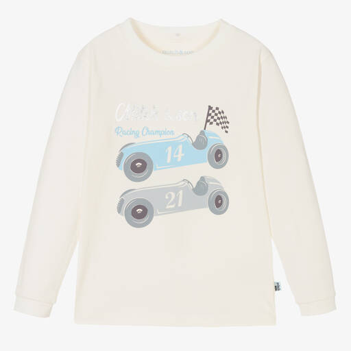 Mitch & Son-Boys Ivory Cotton Top | Childrensalon Outlet