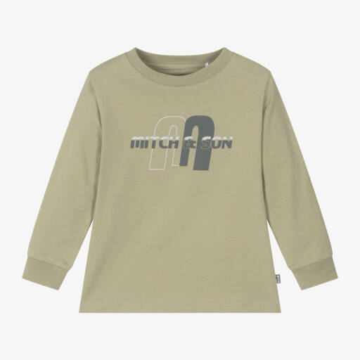 Mitch & Son-Boys Khaki Long Sleeve Tee | Childrensalon Outlet