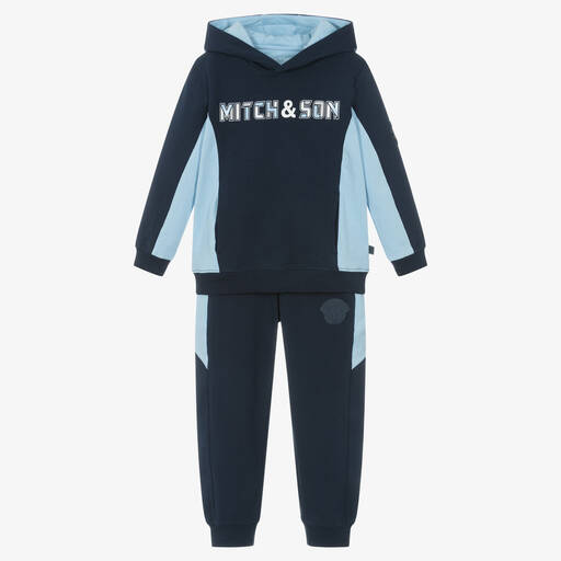 Mitch & Son-Синий спортивный костюм из хлопкового джерси | Childrensalon Outlet