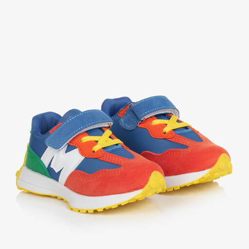 Mitch & Son-Boys Navy Blue & Red Trainers | Childrensalon Outlet