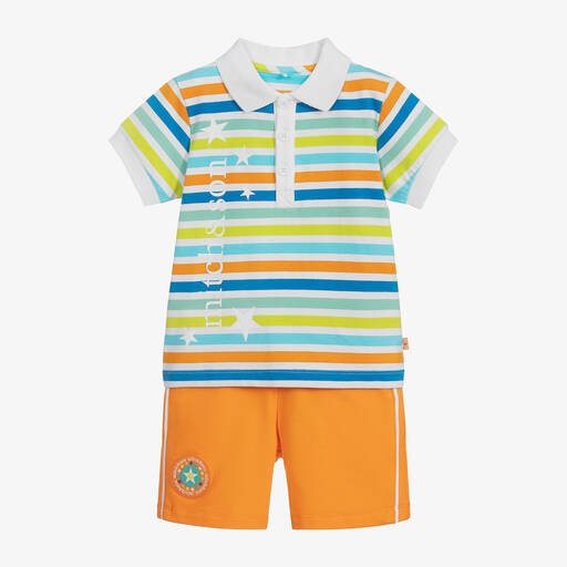 Mitch & Son-Boys Orange Shorts Set | Childrensalon Outlet