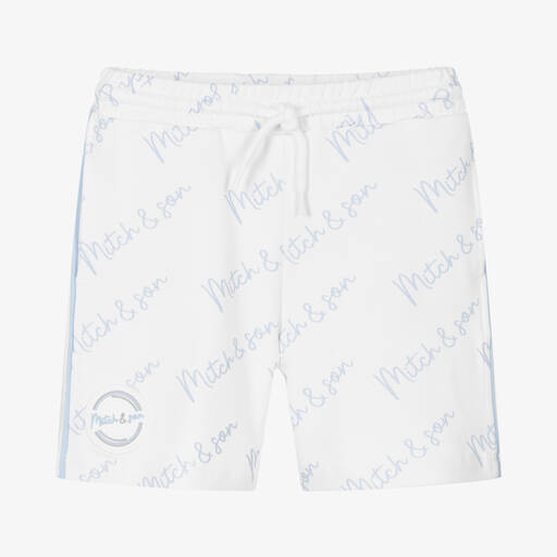 Mitch & Son-Boys White Cotton Shorts | Childrensalon Outlet