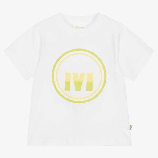 Mitch & Son-Boys White Cotton T-Shirt | Childrensalon Outlet