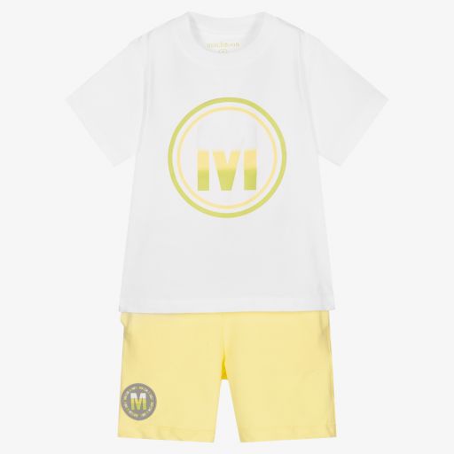 Mitch & Son-Boys Yellow & White Short Set | Childrensalon Outlet