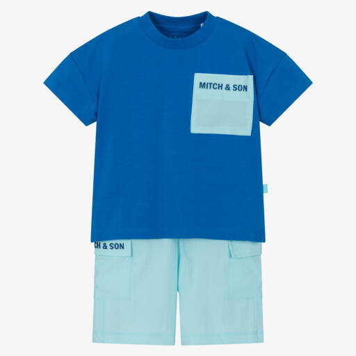 Mitch & Son-Young Boys Azure Summer Ensemble | Childrensalon Outlet