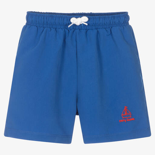 Mitty James-Boys Blue Swim Shorts (UPF 50+) | Childrensalon Outlet