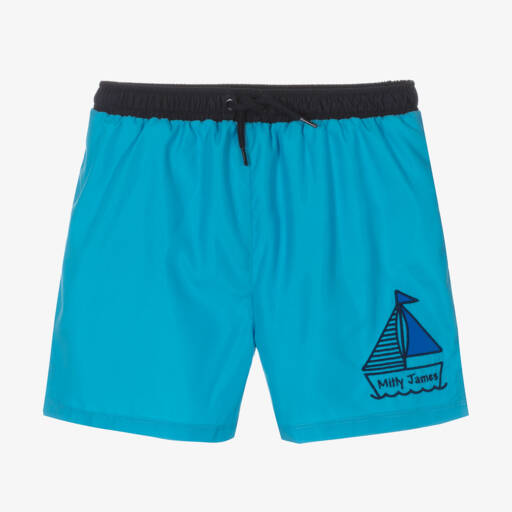 Mitty James-Boys Nautical Blue Sun-Guard Shorts | Childrensalon Outlet