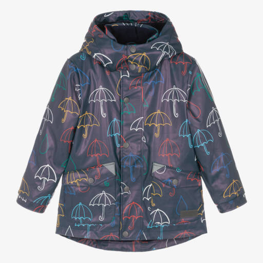 Mitty James-Boys Rainy Day Navy Hooded Jacket | Childrensalon Outlet