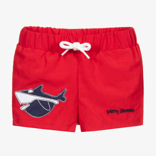 Mitty James-Boys Red Shark Swim Shorts (UPF 50+) | Childrensalon Outlet