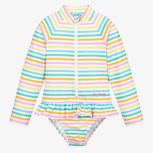 Mitty James-مايّو مقلم بطبعة ملونة للبنات (+UPF 50) | Childrensalon Outlet