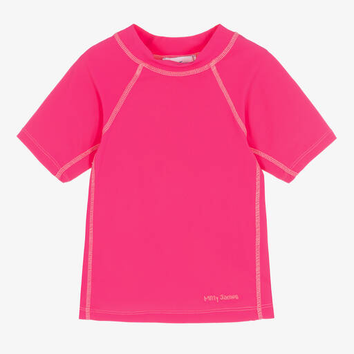 Mitty James-Girls Pink Swim T-Shirt | Childrensalon Outlet