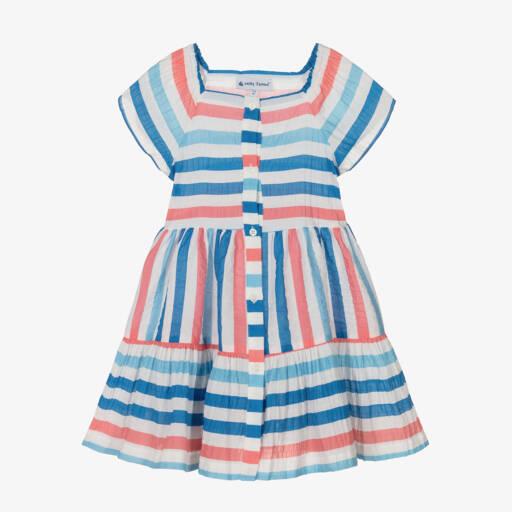 Mitty James-Girls Striped Voile Cotton Dress | Childrensalon Outlet