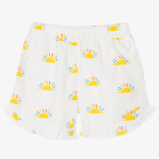 Mitty James-Weiße Shorts mit Sonnen-Print (M) | Childrensalon Outlet