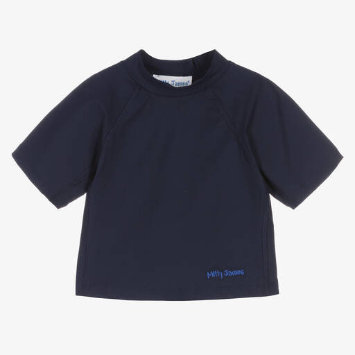 Mitty James-Navy Blue Baby Swim T-Shirt (UPF 50+) | Childrensalon Outlet