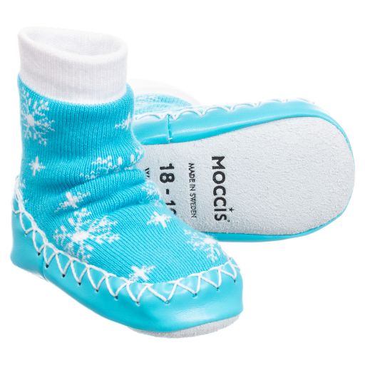 Moccis-Stoppersocken in Blau & Weiß | Childrensalon Outlet